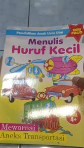 Buku Mewarnai Aneka Transportasi & Belajar Menulis Huruf Kecil 32 Halaman (18×26cm)