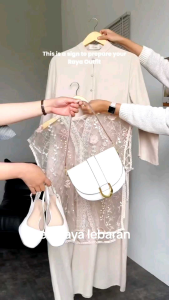 OUTER KONDANGAN VEST BRUKAT TILE (FOTO ASLI)