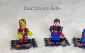 Roboman Super Heroes Mainan Balok Susun Figur Mini Building Block Pahlawan