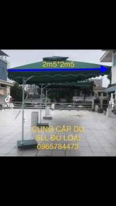Dù vuông lệch tâm 2m5x2m5 chưa gồm chân đế