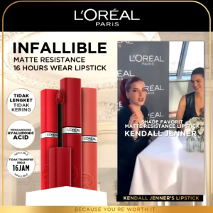 Loreal Paris Infallible Matte Resistance 16H Liquid Lipstick - 16 Jam Long Lasting