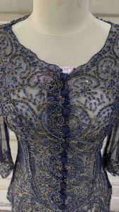Setelan Kebaya Wisuda Sabrina Tile Full Payet / Kebaya Tradisional Lengan 7/8