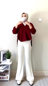 Celana Kullot Knit Premium & Celana Loose Panst Highwaist