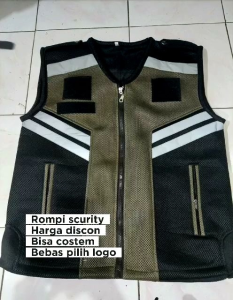 Rompi satpam rompi security terbaru warna coklat hitam