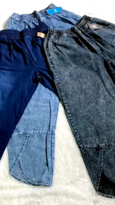 Celana Jeans Wanita Panjang Jogger Pinggang Full Karet