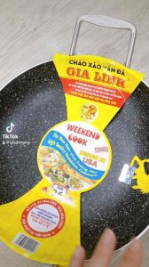 Chảo VÂN ĐÁ chống dính lòng sâu 2 quai GIA LINH quai vuông công nghệ Hàn Quốc size 16 -30cm