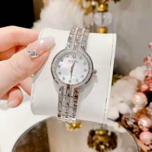 Đồng Hồ Nữ Bulova 96X148 Quartz Size 30 Tone Silver Swarovski