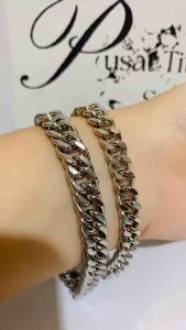 GELANG PERAK SILVER RANTE 2 MOTIF EMAS PUTIH 2024 ANTI LUNTUR GELANG TITANIUM ASLI ANTI LUNTUR WANITA 2024 PERHIASAN TITANIUM ASLI PERHIASAN TITANIUM ASLI ANTI LUNTUR 24 KARAT