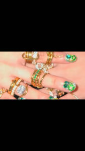 KLEOPATRA COL. 3【SHIP IN 12-24 HOURS】Stainless Steel & Non Tarnish | Diamond Elegant Summer Golden Diamonds Zircon Infinity Toi Et Moi Minimalist Spinelli Kilcollin Stack Layered Maximalist Rings - K3