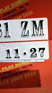 Plat Nomor 2 Lapis Baut Tanam Super Tebal