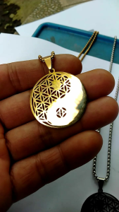 KALUNG LIONTIN YIN YANG SACRED GEOMETRY STAINLESS STEEL