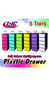 3 tier 4 tier 5 tier - Almari Plastik / Laci Plastic / Plastic Drawer Storage Cabinets