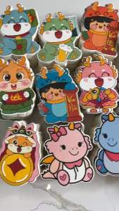 Combo 100 50 302010 chiếc bao chino lì xì hình rồng dễ thương năm 2024 có phản quang -BigLove