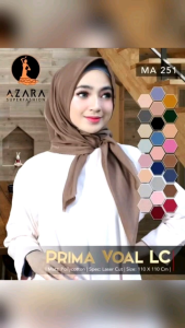 MURAH ! HIJAB PRIMA VOAL LC SQUARE BAHAN POLYCOTTON PREMIUM AZARA LASER CUT JILBAB KERUDUNG SEGI EMPAT POLOS PERSEGI