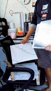 Wallpaper dinding VINYL Marble 30 x 30 cm / Lantai Vinyl Marmer