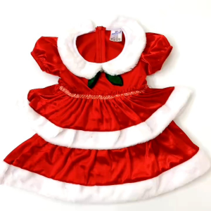 [1-12 Tuổi] Váy Noel 3 Tầng Cho Bé Gái Siêu Xinh. Đầm Giáng Sinh Lung Linh Cho Bé. Váy Đầm Màu Đỏ May Mắn Bằng Nhung