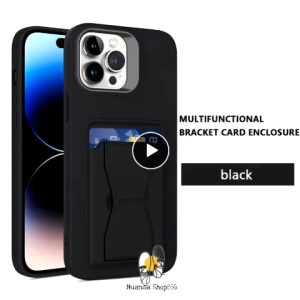 Slot Card + Standing Multi Fungsi Case Premium IPHONE 11 12 13 14 15 PLUS 15 PRO MAX Soft Casing Magnet