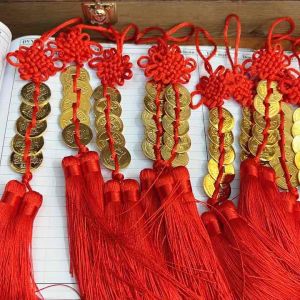 Xu ngũ đế thu hút tài lộc xua đuổi vận rủi dây xu ngũ đế mạ vàng