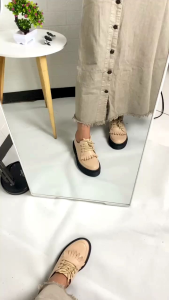 QUICKLY  Rebecca Crem Sepatu Docmart Wanita / Sepatu loafer Wanita