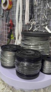 สลิงสแตนเลสไม่เคลือบ 1-3 มิล ยกม้วน 100 เมตร