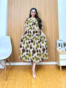Batik Daster Dress Wanita Dewasa Panjang Baju 115cmLingkar Dada120cmAda Tali Sampingnya Baju Batik Terbaru 2025