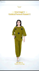 FOREVER SWEET One set knit Evelyn Setelan baju tidur piyama panjang reguler size