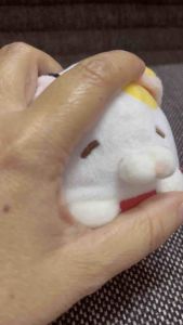 Mèo bông ngồi trong tách trà sữa cute 2 hand