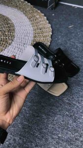 Malwezz - Sendal Slop Wanita Flat Gesper terbaru Sandal Perempuan Kekinian Shoes Cewek Selop Karet antiselip yelow sandal & sandal jepit teplek branded