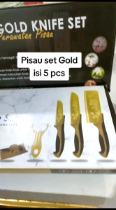Pisau Set 5 in 1 Gold Rose Sulthan Tajam