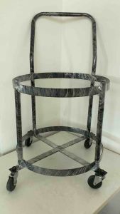 รถเข็นน้ำ รถเข็นถังขยะ ขนาดใหญ่ จุถังกลมได้ถึง 120ลิตร 30 กล.