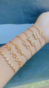 Gelang Serut Wanita Baru Xuping Rodhium Terbaru Gold cxa24092401