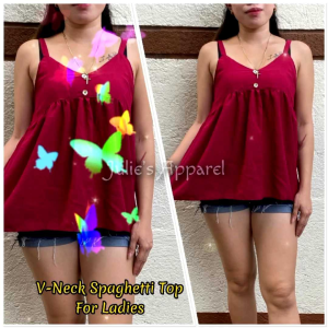 Trendy Challis  Spaghetti Button Blouse fit up to Large