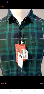 Kemeja Pria Cardinal Jeans slimfitt hijau