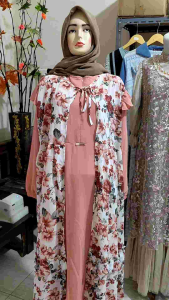 Gamis outer ceruty babydoll premium