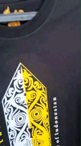 Kaos Distro Etnik Dayak kalimantan 100% original