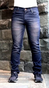 Jumbo Celana Jeans Panjang Polos Pria Big Size 36-40 Stretch Denim Melar Tebal Slimfit Skinny