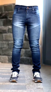 Celana Jeans Bikers Rider Pria Panjang SoftJeans Stretch Denim Melar Tebal Skinny Slimfit Size S-XL