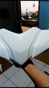 Cover Fulset Body Halus Honda Beat FI Putih Lembayung Ungu Th 2013-2016