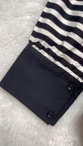 KEMEJA KOMBINASI HITAM PUTIH STYLE BANGKOK 8177