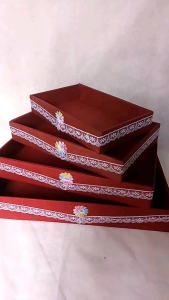 Box Kotak Hantaran Seserahan Parcel Tanpa Tutup 1 Set Isi 4 Kotak