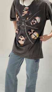 เสื้อโอเวอร์ไซด์งานฟอกเฟดผ้าcotton100% ฟอกหน้าหลัง ป้ายThe mushroom เสื้อThe Mushroom - Lazada