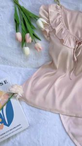 Đồ Ngủ Nữ HEUN YOUNG Bộ Đùi Tay Cánh Tiên Cổ Bèo Lụa Latin Mềm Mịn Mặc Nhà Dễ Thương Dưới 65kg SJ73