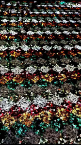Bahan squin payet gradasi warna warni mewah