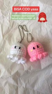 Gantungan Kunci Octopus Crochet Octopus Rajut