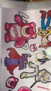 Bộ tem gấu LOTSO dâu Hồng và người máy mẫu mới  mỗi tờ ngang 30cm dài 70cm hàng nhập Thái Lan chất lượng cao màu sắc bền và đẹp dành trang trí cho tất cả các loại xe giá bán cực tốt bán lẻ như bán sỉ