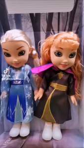 No.372(หิมะ)แอนนา&เอลซ่าคู่ มีเสียง เนื้อซิลิโคน ตาลูกแก้ว ln/jo 11