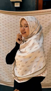 HIJAB SEGIEMPAT VOAL MOTIF SYARI JUMBO 130x130cm |HIJAB MOTIF MALAY