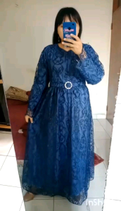 IRAGADING Gamis kondangan jumbo terbaru brokat tile bordir mewah kekinian Ld 120 fit to XXL Jasmine