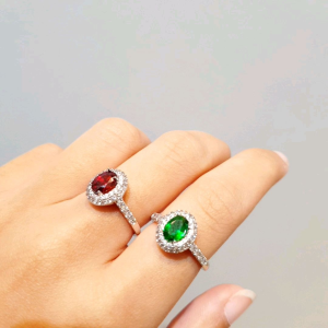 Deux - Cincin Kristal Warna Aneka Model