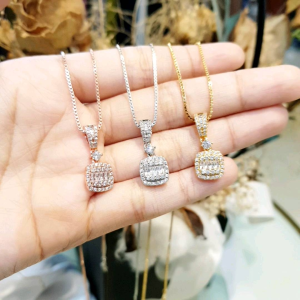 Deux - Kalung Wanita liontin Square